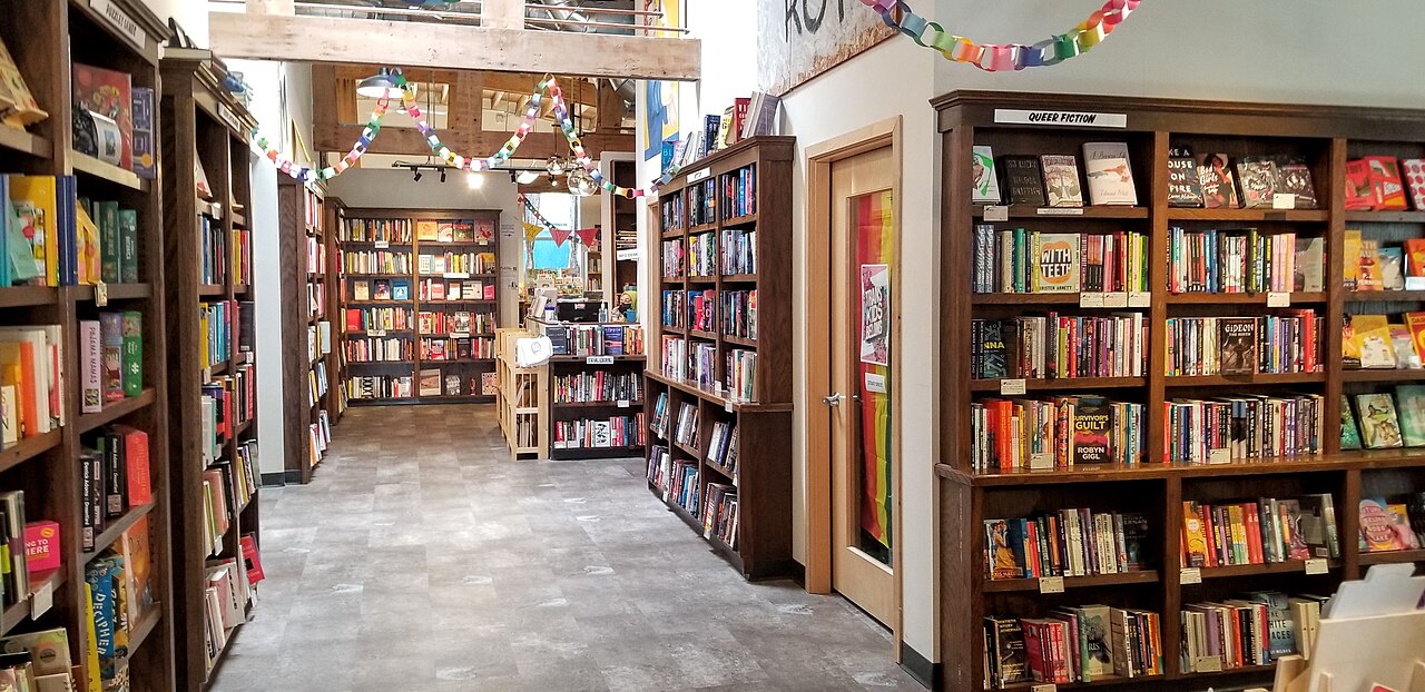 A Room of One’s Own bookstore; contextual photograph, not a Taylor Jenkins Reid display. Photo: