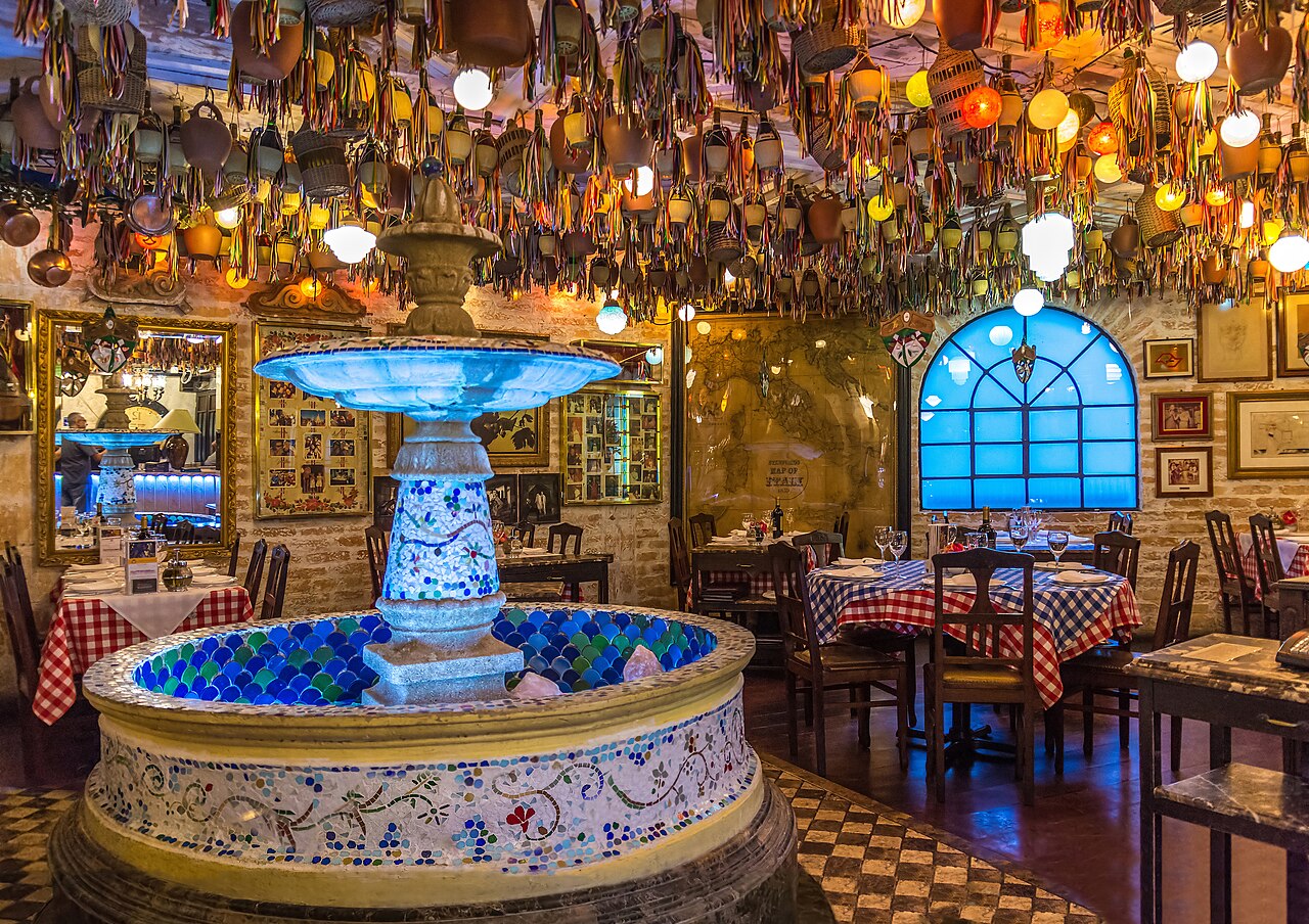 Famiglia Mancini restaurant, São Paulo; contextual city photograph, not a location from Isabel. Photo: