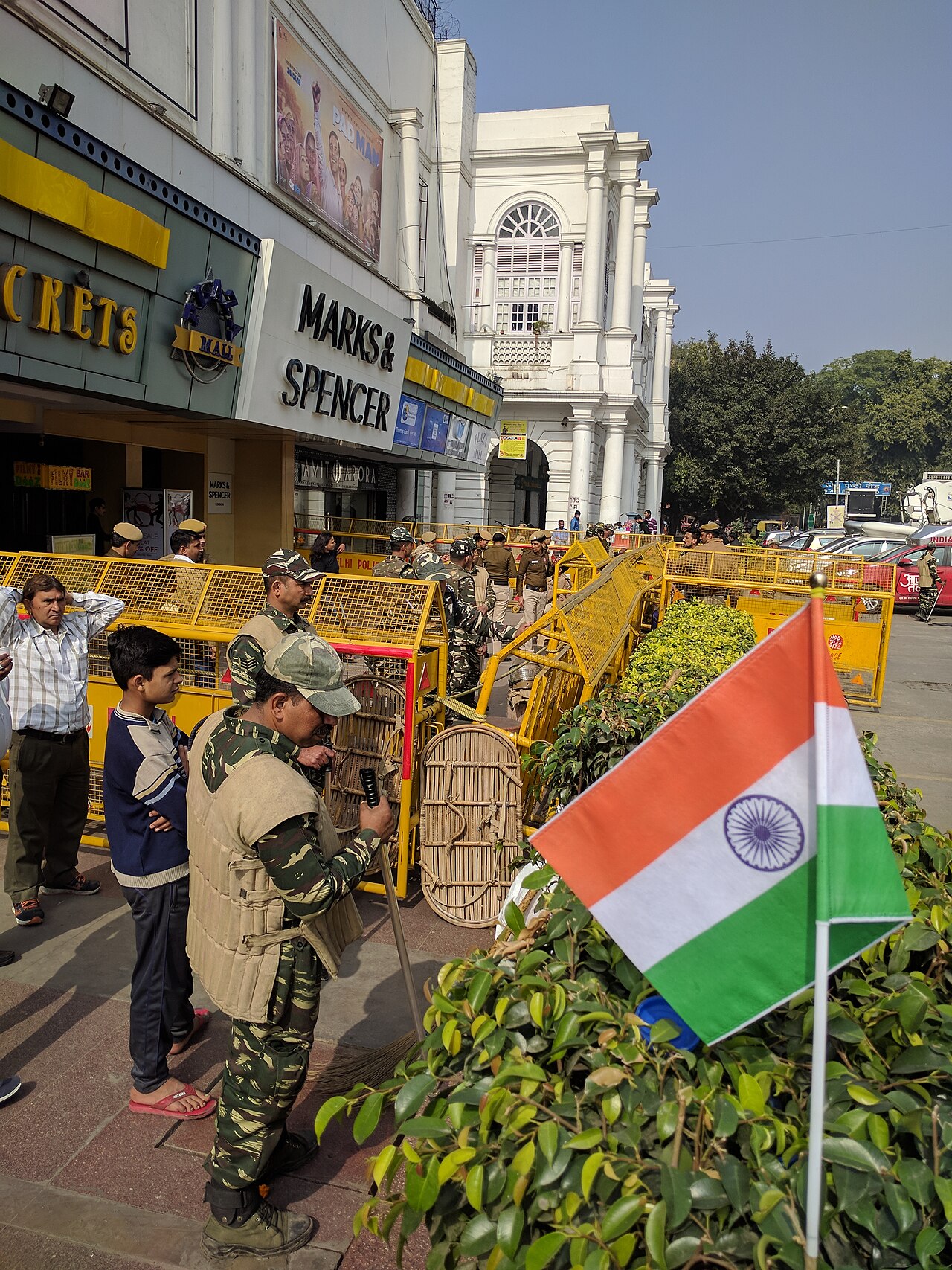 Outside PVR Plaza, New Delhi, on Padmaavat’s first-show day,25 January 2018. Photo: